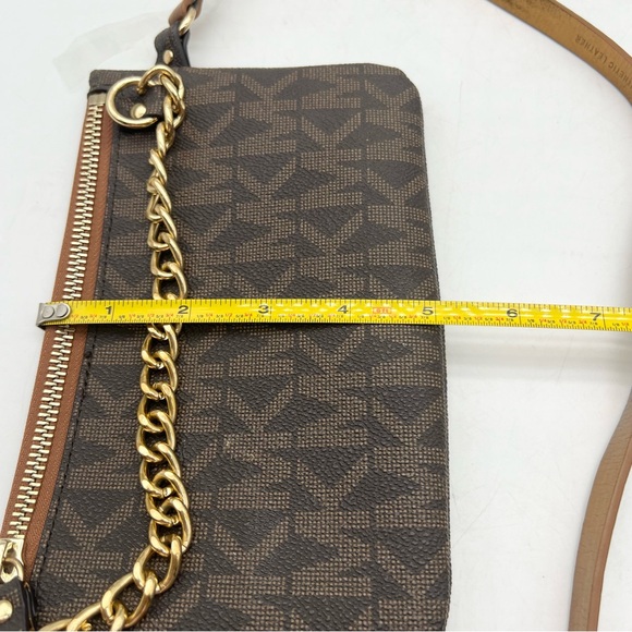 Michael Kors Saffiano Leather Logo Belt Bag Waist Wallet Brown NWOT Size Small - Picture 8 of 10